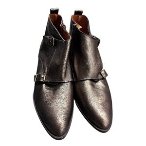 Eric Michael Bronze Metallic Leather Booties Size 39 or 8.5
